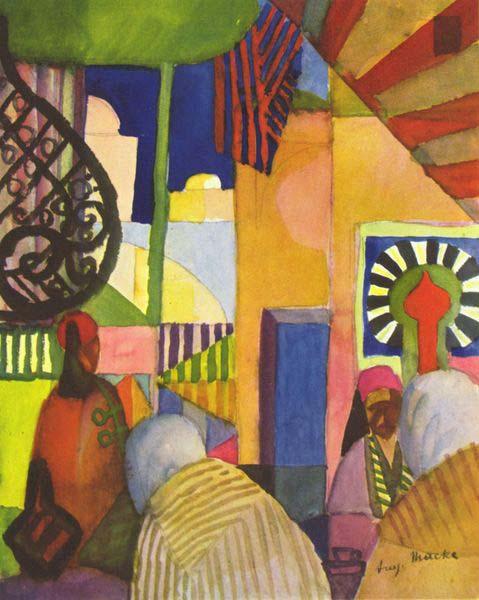 August Macke Im Basar oil painting picture